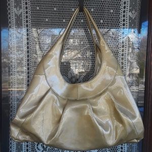 Sigrid Olsen Gold Patent Leather Shoulder Bag